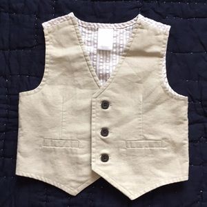 Gymboree Boys Linen & Seersucker Vest
